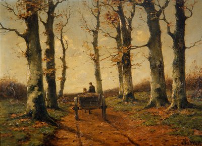 A Country Lane, c.1880 (油彩・パネル) 作： Cornelius Westerbeek Jrn.