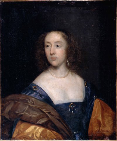 青の婦人の肖像 作： Cornelius the elder Johnson