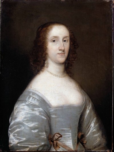 白衣の婦人の肖像 作： Cornelius the elder Johnson