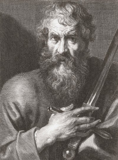 使徒パウロ。 肖像画。 作： Cornelius van Caukercken