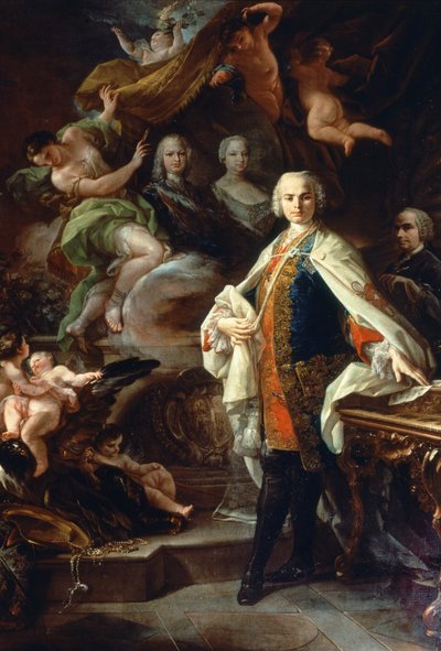 イタリアの去勢者カルロ・ファリネッリ（Carlo Broschi, dit; 1705 - 1782）は、スペインのフィリップ2世の宮廷で、カラトラヴァ勲章の白衣を着ていた。Corrado Giaquinto (1703-1766)による絵画、ボローニャのCivico Museo Bibliografico Musicale。 作： Corrado Giaquinto