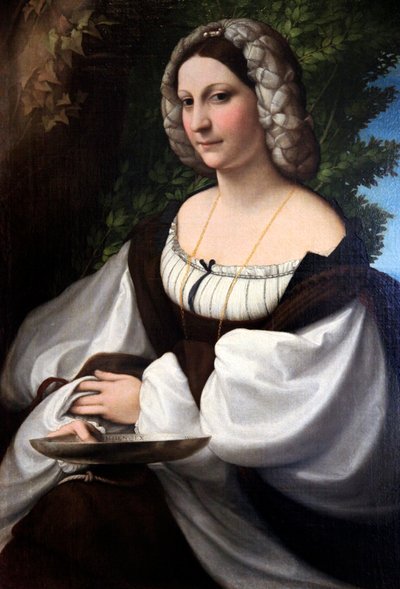 「女性の肖像」、c1518 作： Correggio