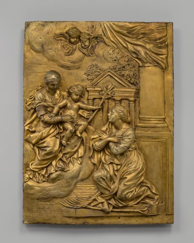 聖マルティナに現れる聖母子、c。 1650年。 作： Cosimo Fancelli