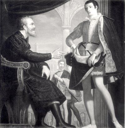 ミケランジェロ（1475-1564）とフランチェスコI（1541-87）デメディチ 作： Cosimo Gamberucci or Gambaruccio
