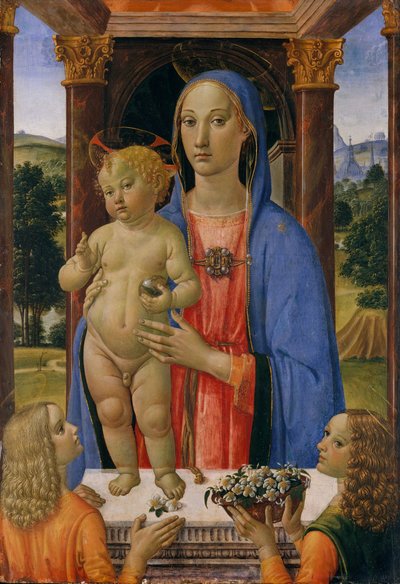 マドンナと天使の子。 作： Cosimo Rosselli