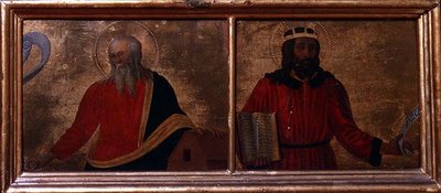ノアとダビデ（パネルにテンペラ 作： Cosimo Rosselli