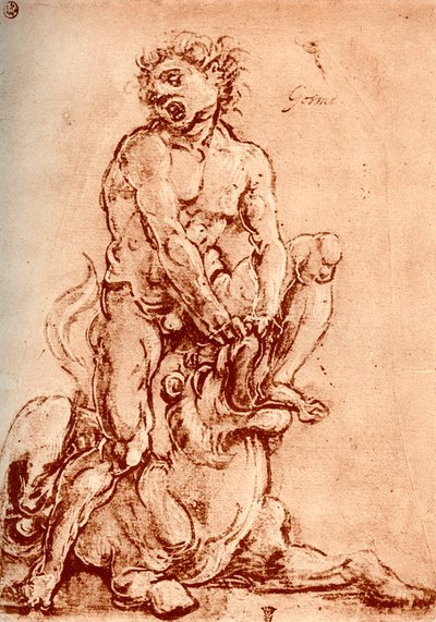 ライオンを殺すヘラクレス、1913 作： Cosimo Tura