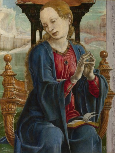 聖母受胎告知、1475 年頃。 作： Cosimo Tura