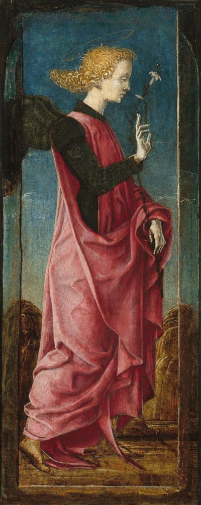 大天使ガブリエル[中央左パネル]、c。 14701480。 作： Cosmè Tura