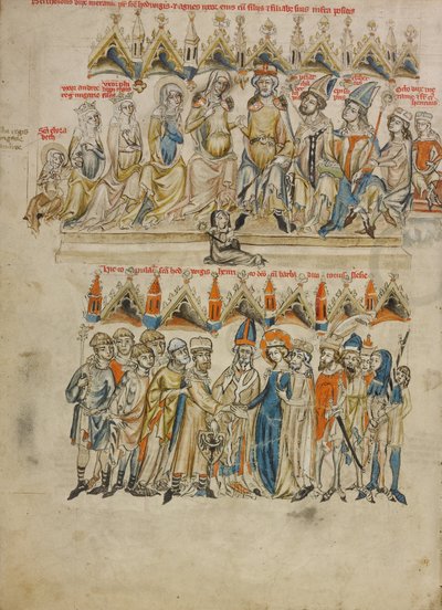 バートホールドVIの家族;ヘドウィグとハインリッヒの結婚 作： Court workshop of Duke Ludwig I of Liegnitz and Brieg