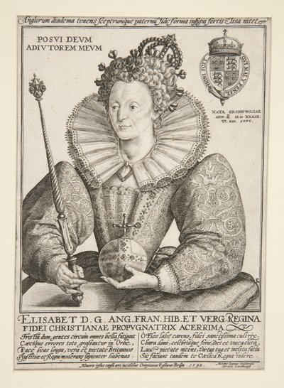 イギリスのエリザベス女王 作： Crispijn de Passe the Elder