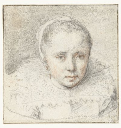 若い女性の肖像画 作： Crispijn van de Passe (I) (attributed to)