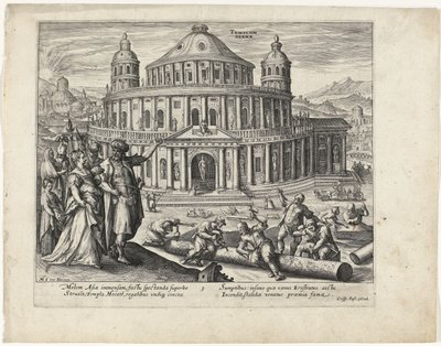 エフェソスのダイアナ神殿 世界の七不思議（シリーズタイトル） 作： Crispijn van de Passe (II) (attributed to)