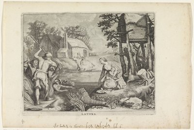 レト (ラトーナ) はリュキア人をカエルに変えます Ovid