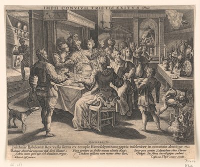 ベルシャザールの饗宴 作： Crispijn van de Passe the Elder