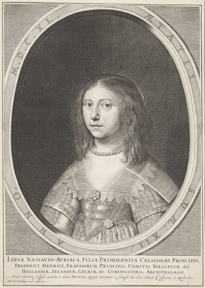 12歳のオラニエ公女ルイーズ・アンリエットの肖像 作： Crispijn van den Queborn