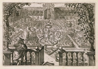 「ホルトゥスフロリダス」の春の庭、1614年から15年に公開（170862も参照） 作： Crispin  Passe