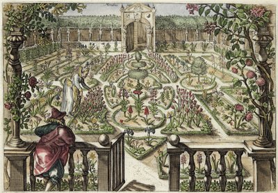 「ホルトゥスフロリダス」の春の庭、1614-15年公開（172301も参照） 作： Crispin  Passe