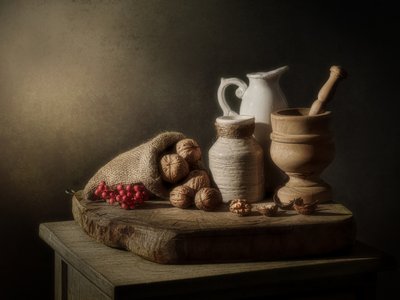 素朴な収穫の静物画 作： Cristiano Giani