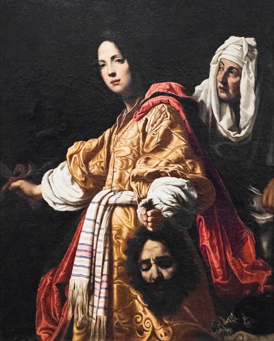 ホロフェルネスの首を持つジュディス (キャンバスに油彩) 作： Cristofano Allori