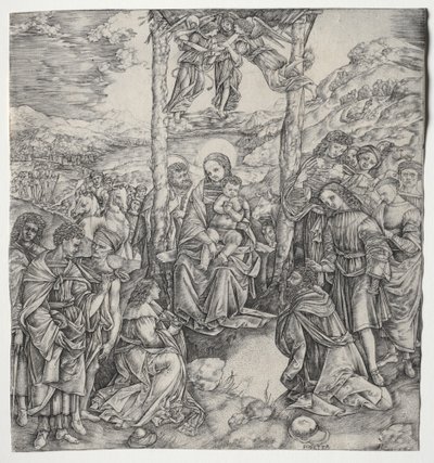 魔術師の崇拝 作： Cristofano Robetta