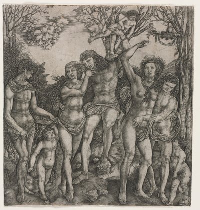 肉愛の寓意c。 1530年。 作： Cristofano Robetta