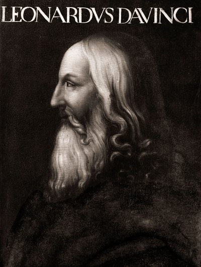 レオナルド・ダ・ヴィンチ（1452～1519）の肖像画 - 匿名の絵画 - フィレンツェ・ウフィツィ美術館 作： Cristofano dell
