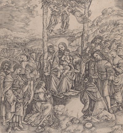 マギの崇拝、1500-10。 作： Cristofano di Michele Martini
