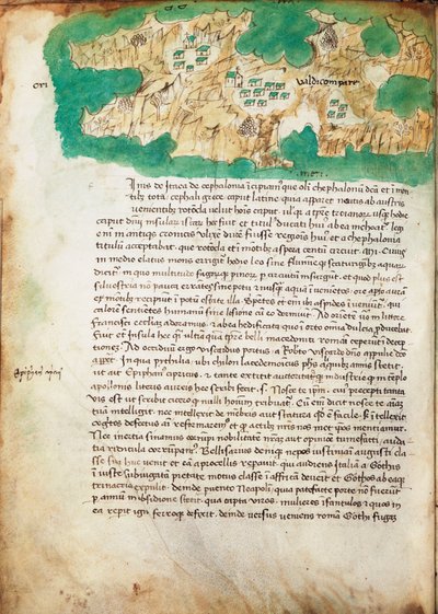 1420年頃のイサキ図（ベラム紙） 作： クリストフォロ・ブオンデルモンティ