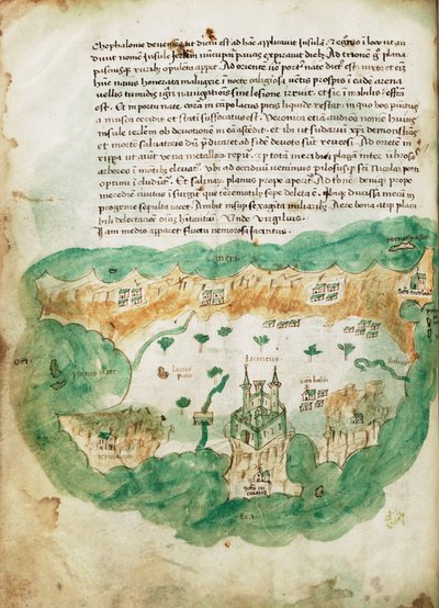 ザキントス海図 1420年頃（ヴェラム） 作： クリストフォロ・ブオンデルモンティ
