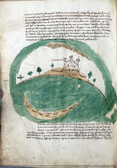 サントリーニ島 (ギリシャ) 地図 作： クリストフォロ・ブオンデルモンティ
