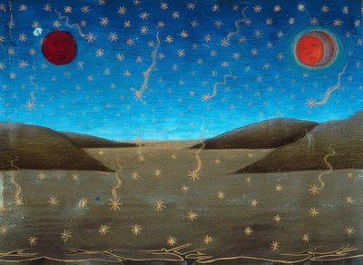 世界の終わり：月と太陽が暗くなり、星が落ち、すべてが以前とは正反対になります（149v）。 1476年 作： Cristoforo De Predis