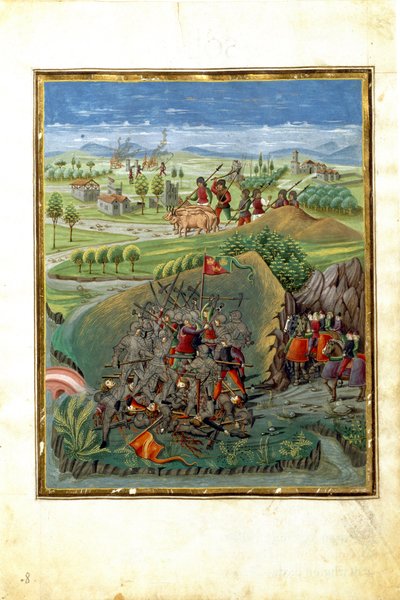 惑星マーチの影響：戦争シーン（細密画、1470年頃 作： Cristoforo De Predis
