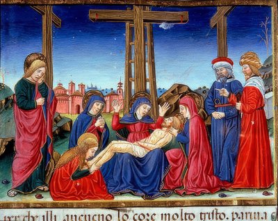 Kreuzabnahme（c.123r）。 1476年 作： Cristoforo De Predis