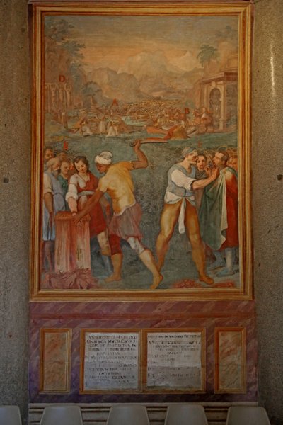 さまざまな聖人の殉教と切断 (フレスコ画) 作： Cristoforo & Tempesta Antonio (1555 1630) Roncalli