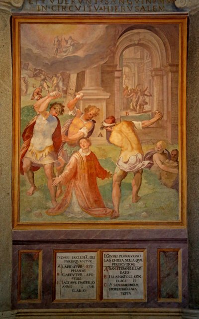 聖ステパノの殉教 作： Cristoforo and Tempesta, Antonio Roncalli
