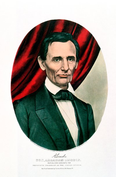 アブラハムリンカーン1809-65、c1865 作： Currier and Ives