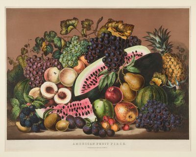 アメリカンフルーツピース; プレート 2881 作： Currier and Ives