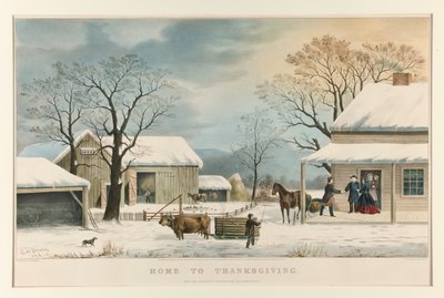感謝祭の本拠地 作： Currier and Ives