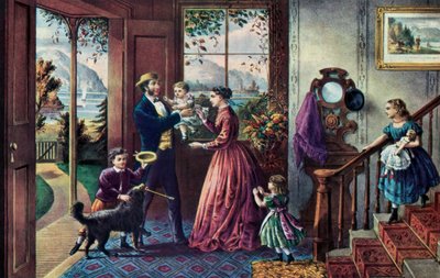強さの季節、中世、1868年。 作： Currier and Ives