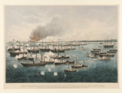 ノースカロライナ州フィッシャー砦への勝利の攻撃 作： Currier and Ives