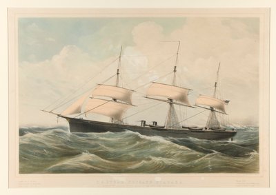 米国蒸気フリゲート艦ナイアガラ 作： Currier and Ives