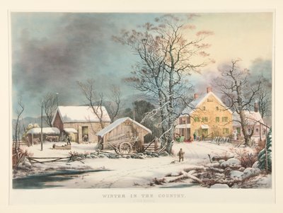 田舎の冬 / 寒い朝 作： Currier and Ives