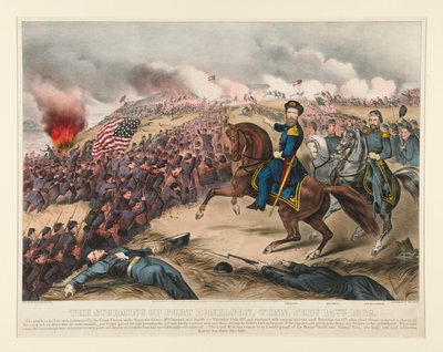 テネシー州ドネルソン砦の襲撃 1862 年 2 月 15 日 作： Currier and Ives