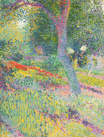 プレッツフェルト城の庭園、1903年頃（カードに油彩） 作： Curt Herrmann