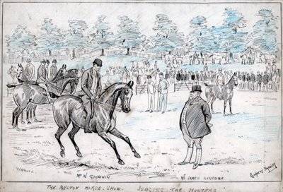 メルトン馬ショー、ハンター、c1880-1940を判断します。 作： Cuthbert Bradley