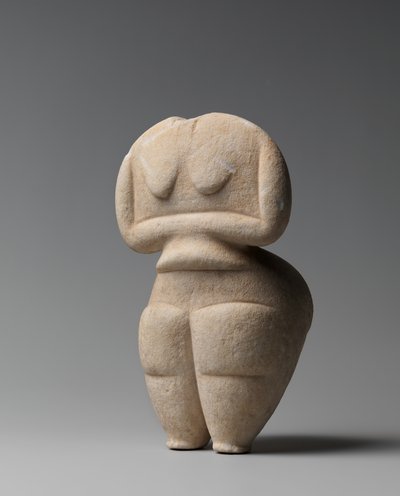 新石器時代最後の女性像、紀元前4500～4000年（大理石 作： Cycladic Cycladic