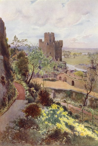 キングジェームズのヘルベール、ノーマンタワーガーデンのウィンチェスタータワー（カラーリソ） 作： Cyril Ward