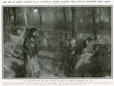 羊飼いのブッシュグリーンのロンドンの浮浪者とジェットサム 作： Cyrus Cuneo