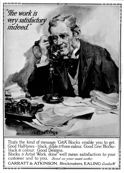 Garratt＆Atkinson、Blockmakers-advert、1916 作： Cyrus Cuneo